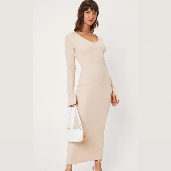 strapless open back dress Ribbed Mock Neck Mini Dress